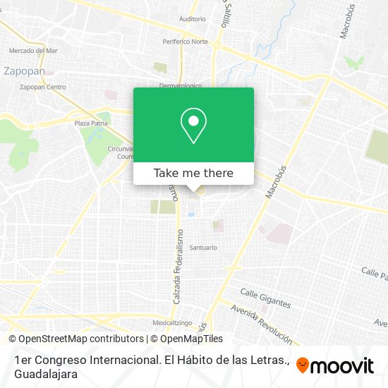 1er Congreso Internacional. El Hábito de las Letras. map