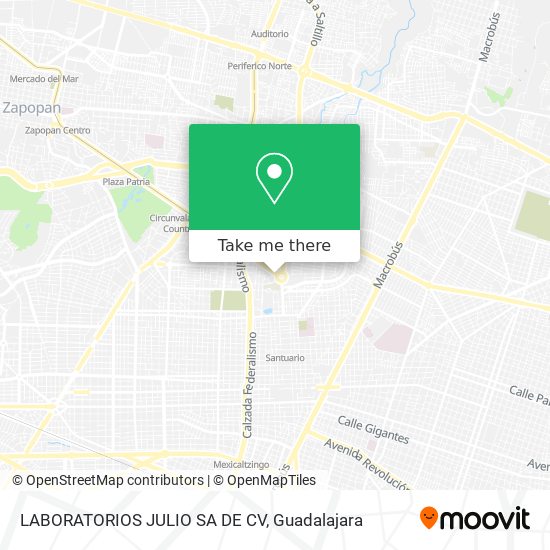 LABORATORIOS JULIO SA DE CV map