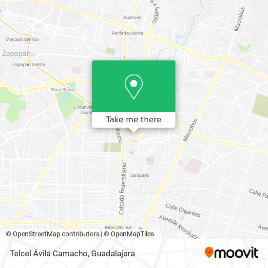 Telcel Ávila Camacho map