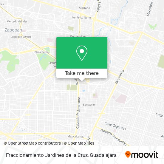 Mapa de Fraccionamiento Jardines de la Cruz