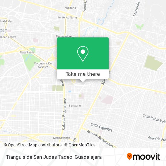 Mapa de Tianguis de San Judas Tadeo