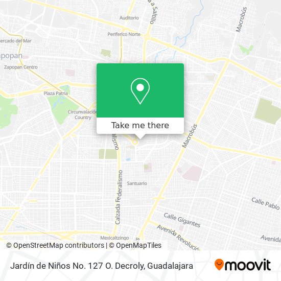 Mapa de Jardín de Niños No. 127 O. Decroly