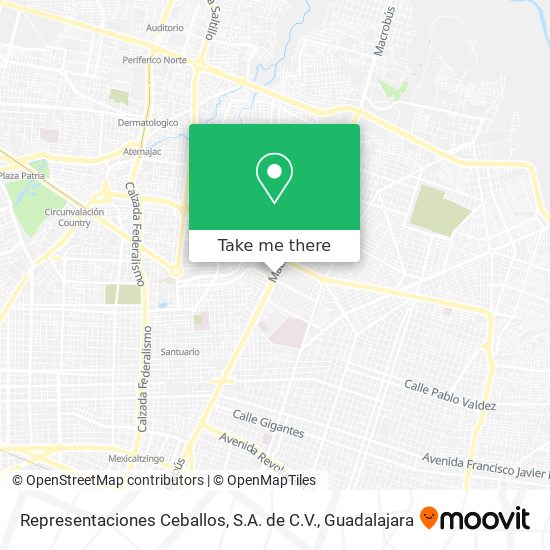 Representaciones Ceballos, S.A. de C.V. map