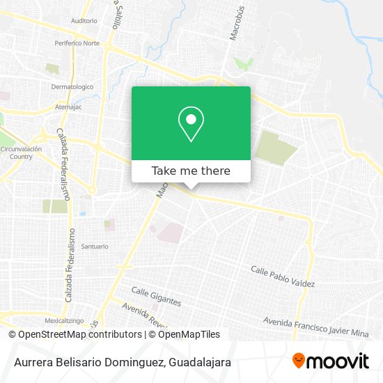 Aurrera Belisario Dominguez map