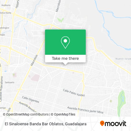 Mapa de El Sinaloense Banda Bar Oblatos