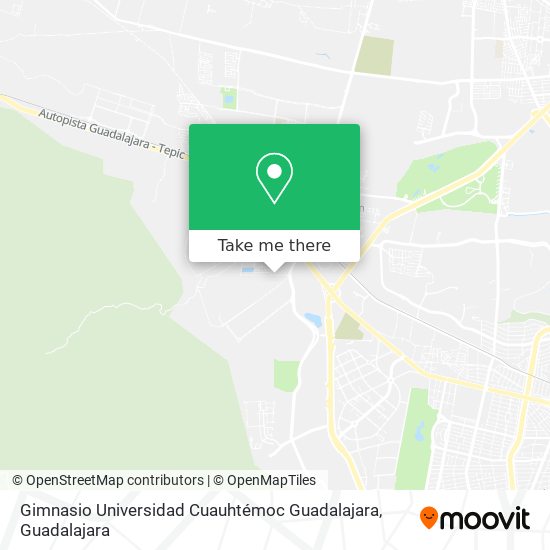 Mapa de Gimnasio Universidad Cuauhtémoc Guadalajara