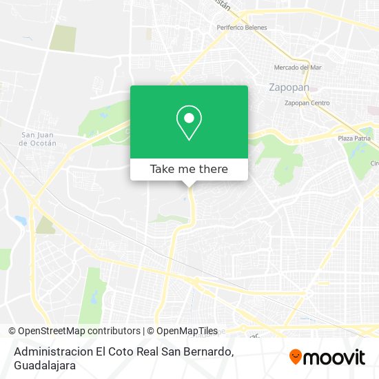 Administracion El Coto Real San Bernardo map