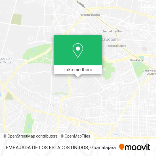 Mapa de EMBAJADA DE LOS ESTADOS UNIDOS