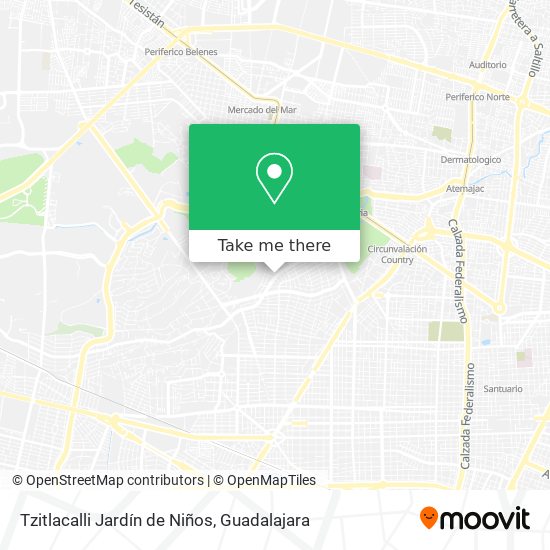 Mapa de Tzitlacalli Jardín de Niños