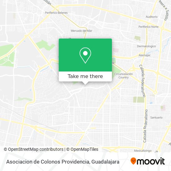 Asociacion de Colonos Providencia map