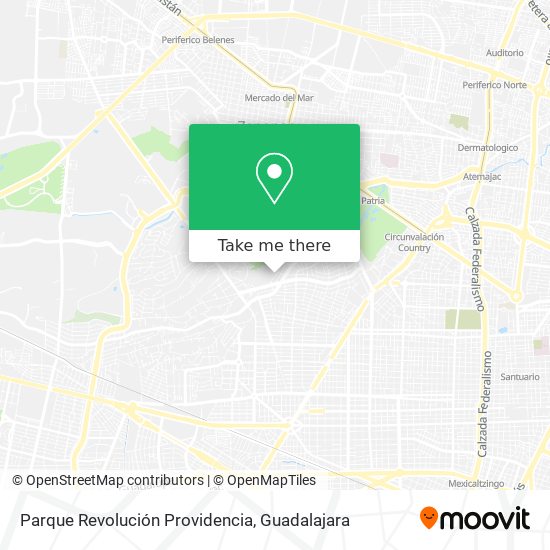 Parque Revolución Providencia map