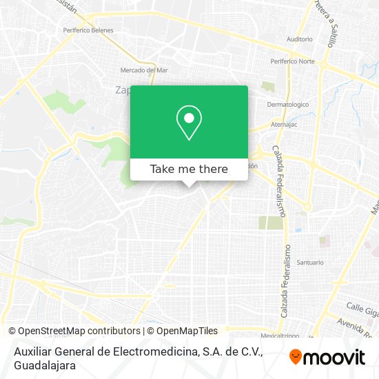 Mapa de Auxiliar General de Electromedicina, S.A. de C.V.