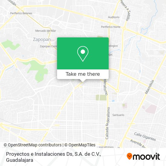 Mapa de Proyectos e Instalaciones Ds, S.A. de C.V.