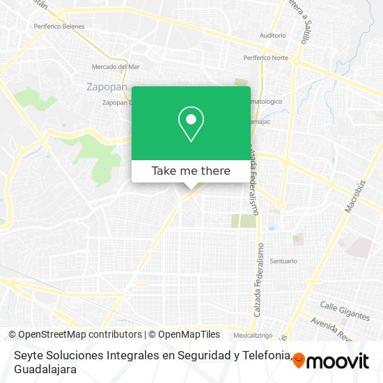 Mapa de Seyte Soluciones Integrales en Seguridad y Telefonia