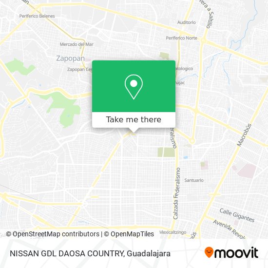 Mapa de NISSAN GDL DAOSA COUNTRY