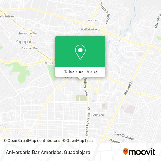 Aniversario Bar Americas map