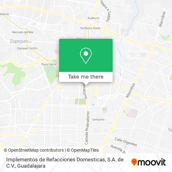Mapa de Implementos de Refacciones Domesticas, S.A. de C.V.