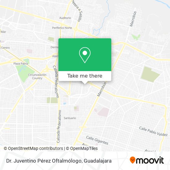 Dr. Juventino Pérez Oftalmólogo map