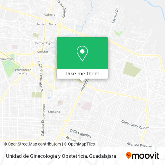 Mapa de Unidad de Ginecologia y Obstetricia