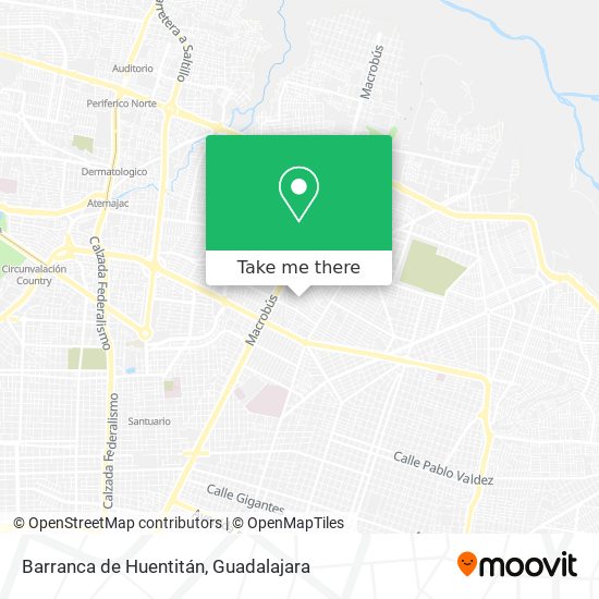 Barranca de Huentitán map