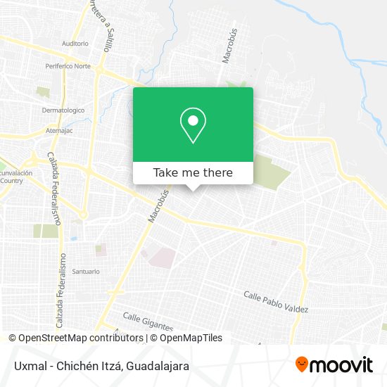 Uxmal - Chichén Itzá map
