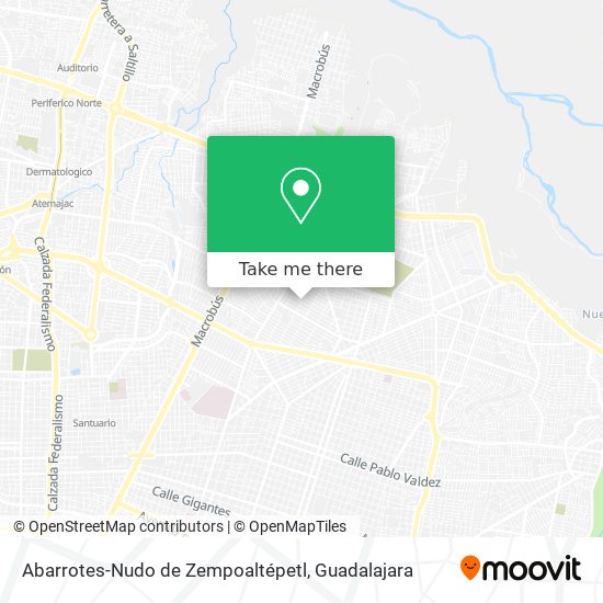 Abarrotes-Nudo de Zempoaltépetl map