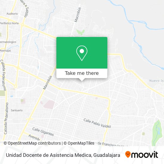 Mapa de Unidad Docente de Asistencia Medica