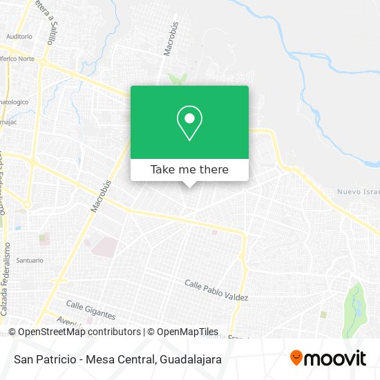 San Patricio - Mesa Central map