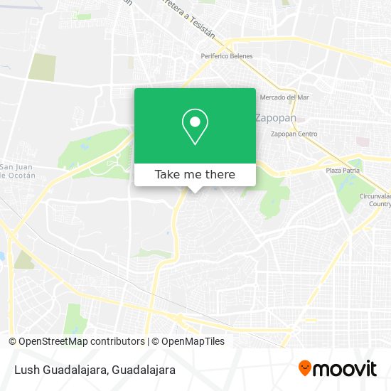 Mapa de Lush Guadalajara
