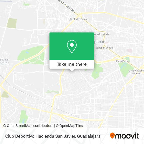 Mapa de Club Deportivo Hacienda San Javier