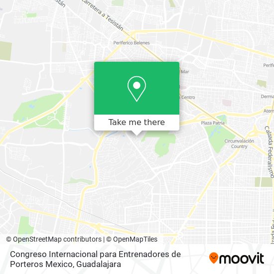 Congreso Internacional para Entrenadores de Porteros Mexico map