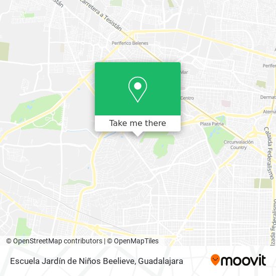 Escuela Jardín de Niños Beelieve map