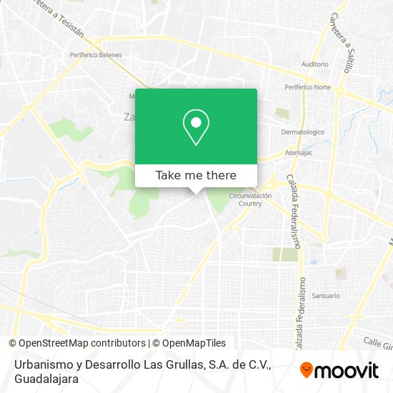 Urbanismo y Desarrollo Las Grullas, S.A. de C.V. map