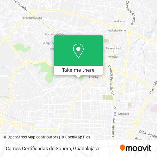 Carnes Certificadas de Sonora map