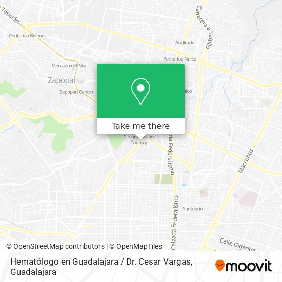 Hematólogo en Guadalajara / Dr. Cesar Vargas map