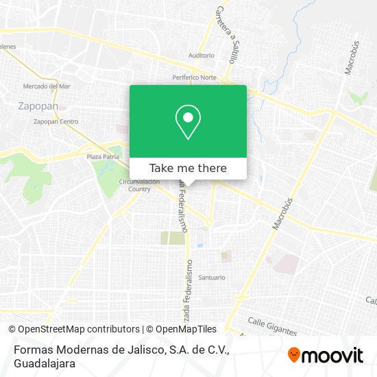 Formas Modernas de Jalisco, S.A. de C.V. map