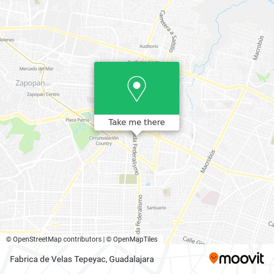 Fabrica de Velas Tepeyac map