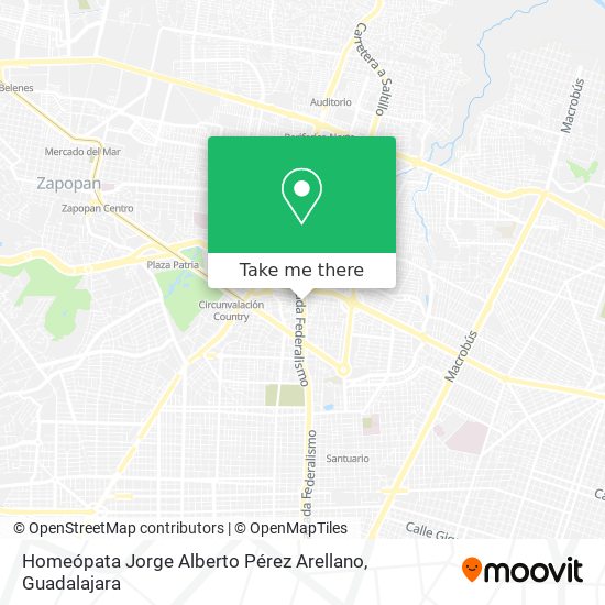 Homeópata Jorge Alberto Pérez Arellano map