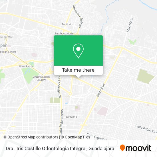 Mapa de Dra . Iris Castillo Odontologia Integral