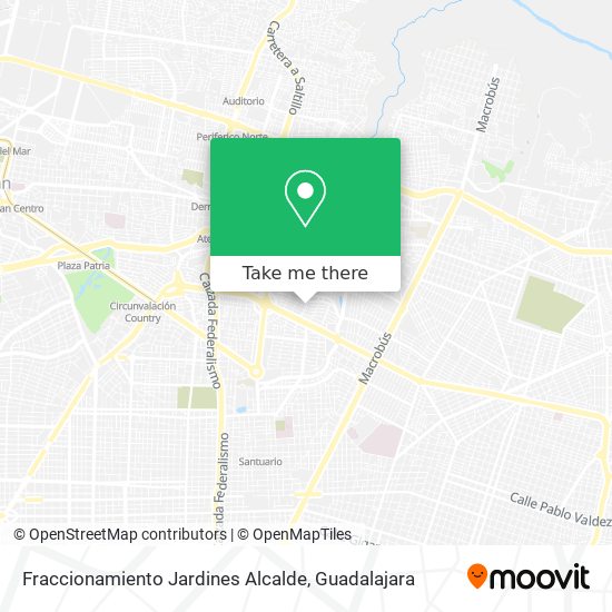 Fraccionamiento Jardines Alcalde map