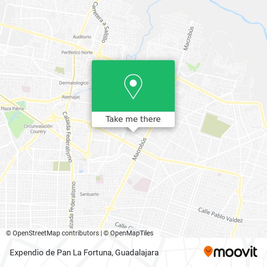 Expendio de Pan La Fortuna map