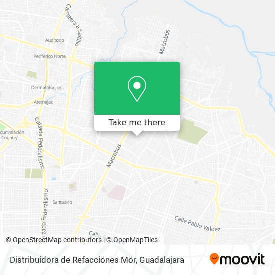 Mapa de Distribuidora de Refacciones Mor