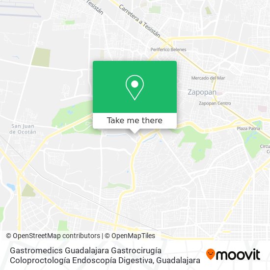 Gastromedics Guadalajara Gastrocirugía Coloproctología Endoscopía Digestiva map