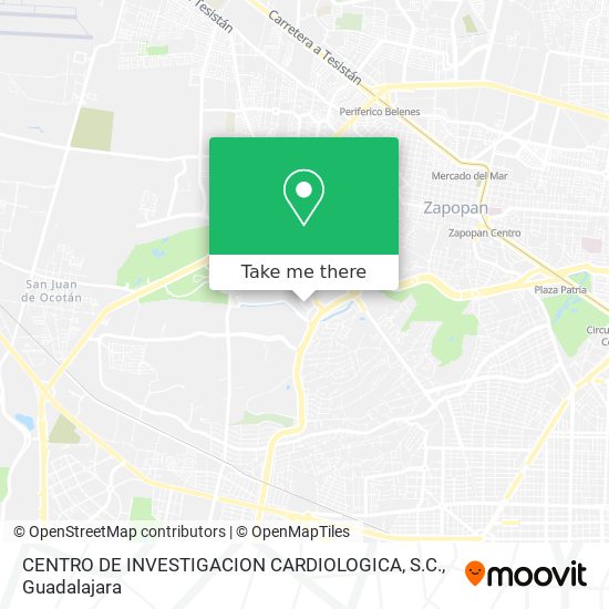 Mapa de CENTRO DE INVESTIGACION CARDIOLOGICA, S.C.