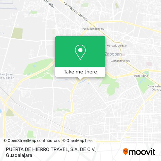Mapa de PUERTA DE HIERRO TRAVEL, S.A. DE C.V.