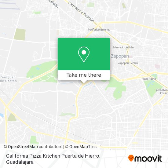 Mapa de California Pizza Kitchen Puerta de Hierro