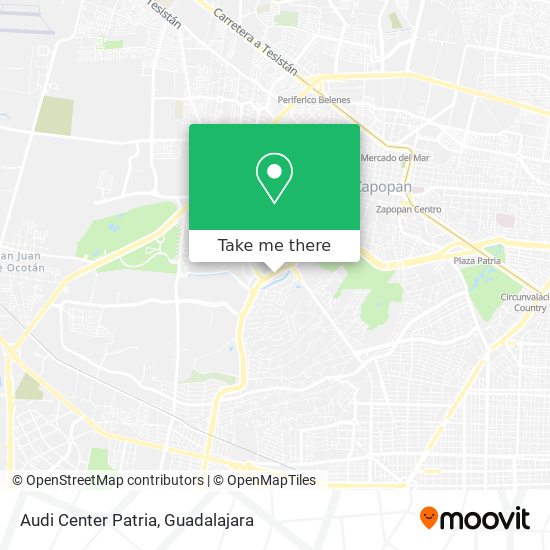 Mapa de Audi Center Patria
