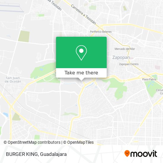 Mapa de BURGER KING