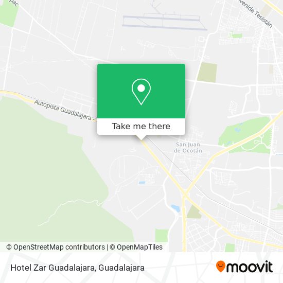 Hotel Zar Guadalajara map