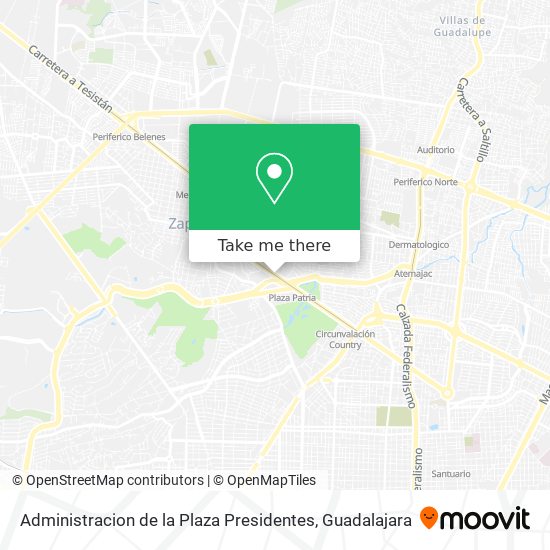 Administracion de la Plaza Presidentes map